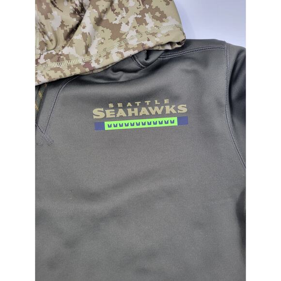 Nike Dri-Fit On Field NFL Seattle Seahawks Salute To Service Hoodie Mens Large - Picture 4 of 9